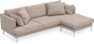 Harper - 4-sits med schäslong höger  - Beige