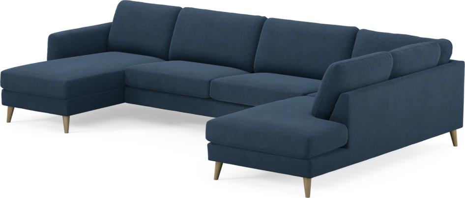 Bridge - 3-sits soffa med schäslong vänster och divan höger - Blå