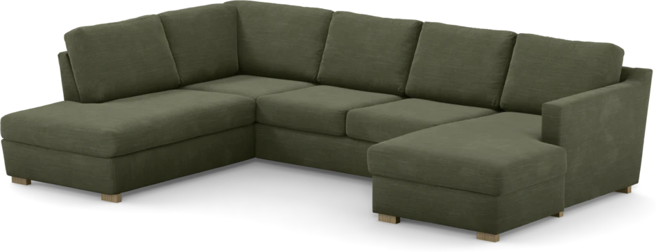 Friday - 3-sits soffa med divan vänster och schäslong höger - Grön