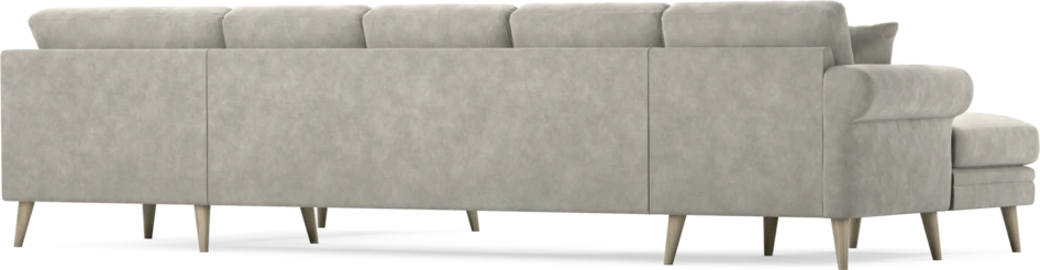 Eden - 3-sits soffa med schäslong vänster och divan höger - Grå