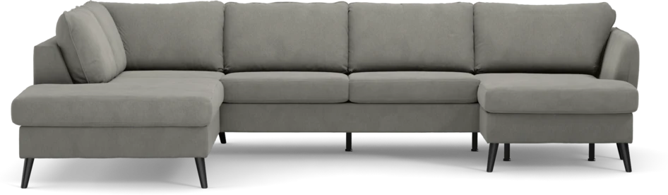 County - 3-sits soffa med divan vänster och schäslong höger - Grå