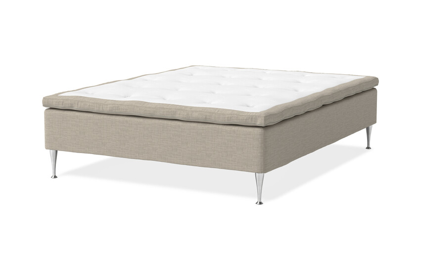Sense Delux - Ramsäng, dubbelsäng med bäddmadrass Sleep Delux - Beige