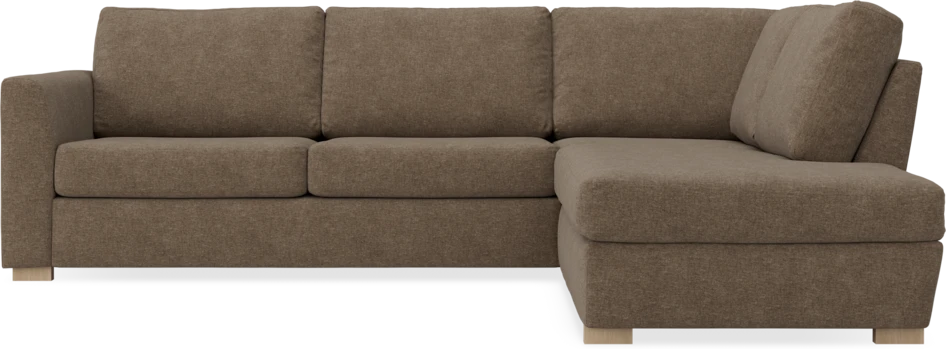 Friday - 2,5-sits soffa med divan höger - Brun
