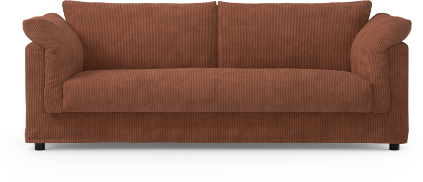 Cherrie - 3-sits soffa, hel dyna och kappa - Orange