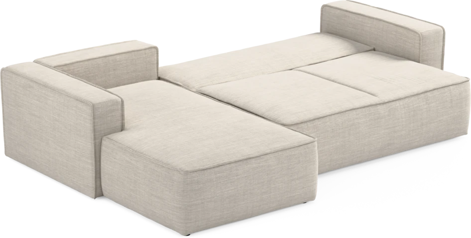 Ide - Bäddsoffa 3-sits med schäslong vänster - Vit