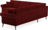 Eden - Hörnsoffa, 2,5+2,5-sits - Röd