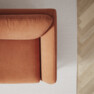 Madison Lux - 2-sits soffa med schäslong vänster - Orange