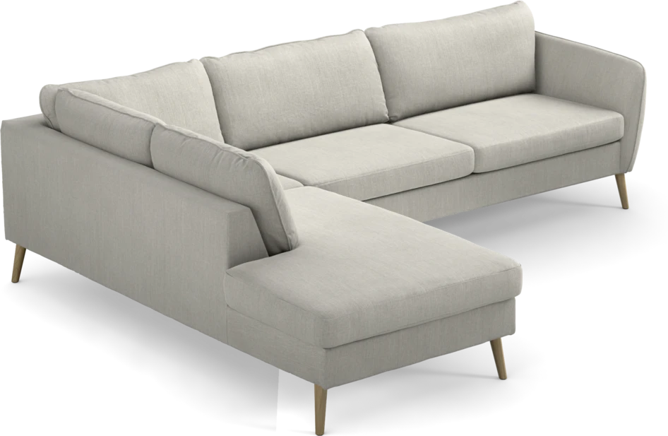 County - 2,5-sits soffa med divan vänster - Grå