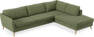 County - 2,5-sits soffa med divan höger - Grön