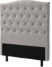 Delux Välvd - Sänggavel, 90-210 cm - Grå