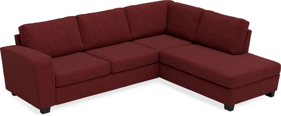 Friday - 2,5-sits soffa med divan höger - Rosa