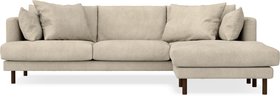 Harper - 4-sits med schäslong höger  - Beige