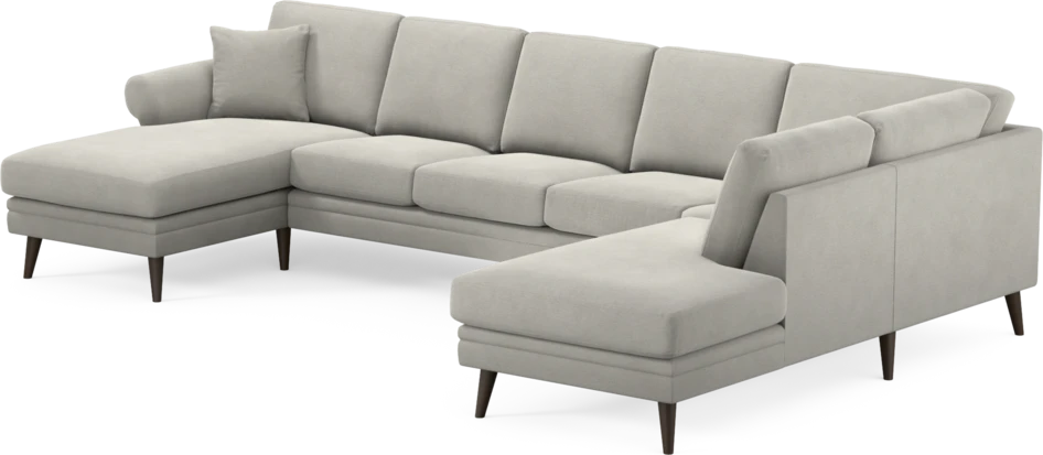 Eden - 3-sits soffa med schäslong vänster och divan höger - Grå