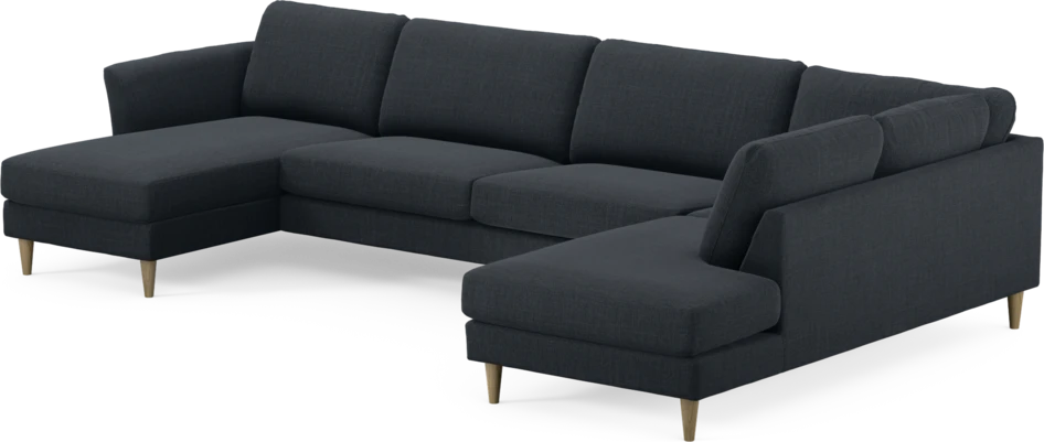 Bridge - 3-sits soffa med schäslong vänster och divan höger - Blå