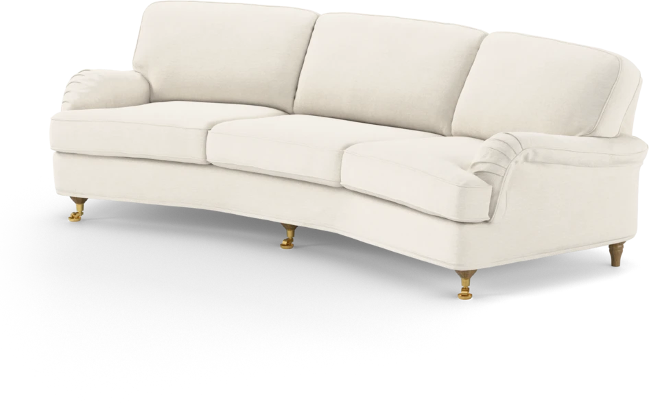 Oxford - 3-sits soffa svängd - Vit
