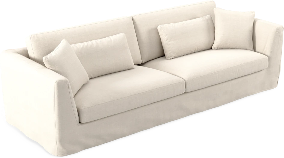 Willow - 4-sits soffa, med kappa - Vit