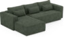 Ide - Bäddsoffa 3-sits med schäslong vänster - Grön