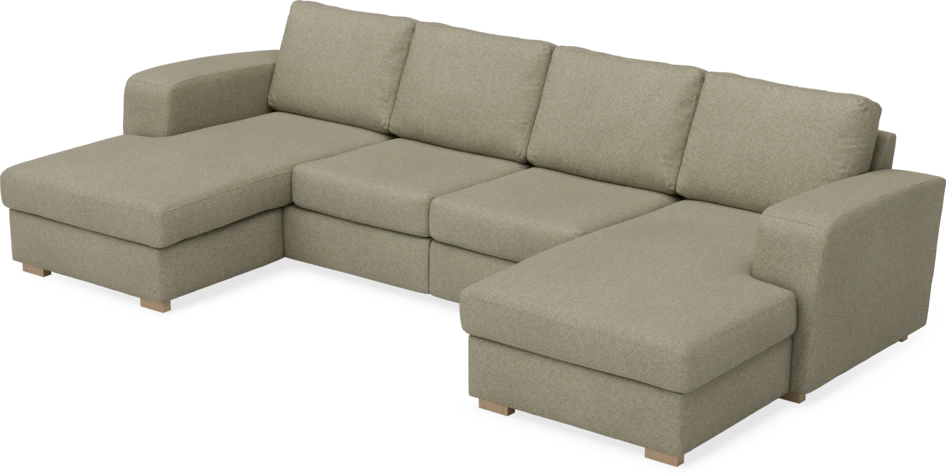 Friday - 2-sits soffa med två schäslonger - Beige