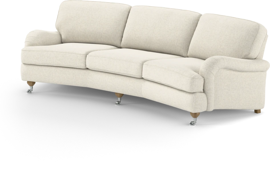 Oxford - 3-sits soffa svängd - Vit