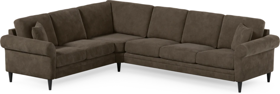 Eden - Hörnsoffa, 2+3-sits - Brun