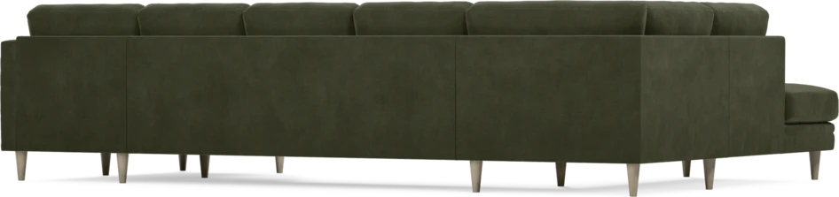 Eden - 3-sits soffa med divan vänster och schäslong höger - Grön