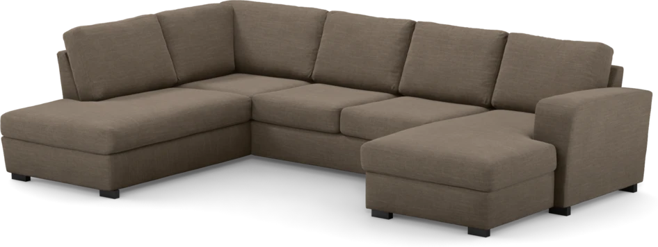 Friday - 3-sits soffa med divan vänster och schäslong höger - Brun