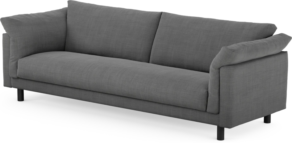 Cherrie - 4-sits soffa, hel dyna, fast klädsel - Grå