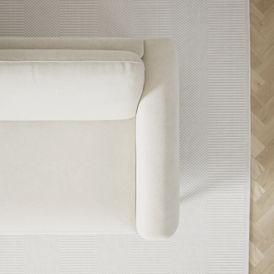 Bridge - 3-sits soffa med schäslong vänster och divan höger - Vit