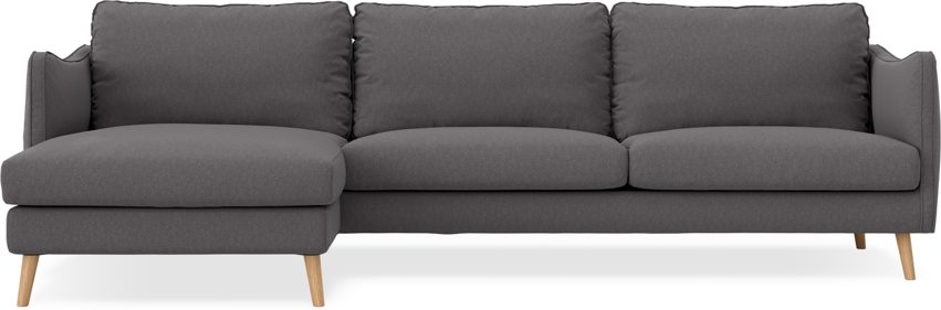 Madison - 3-sits soffa med schäslong vänster - Grå