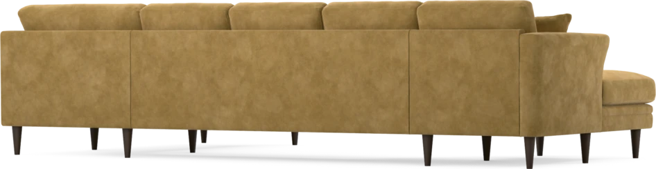Eden - 3-sits soffa med schäslong vänster och divan höger - Gul