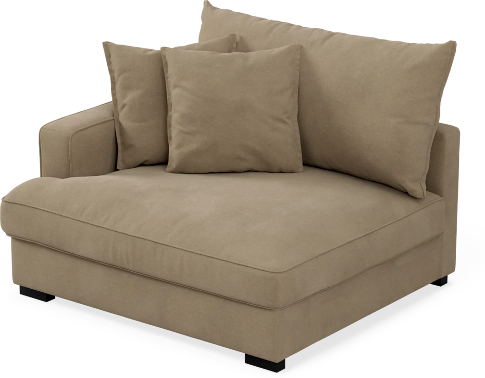 Rossi - 1,5-sits med armstöd vänster - Beige