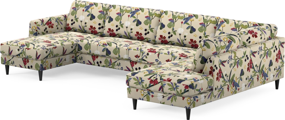 Bridge - 3-sits soffa med schäslong vänster och divan höger - Flerfärgad