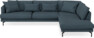 Harper - 3-sits soffa med divan höger - Blå
