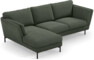 Madison Lux - 2-sits soffa med schäslong vänster - Grön
