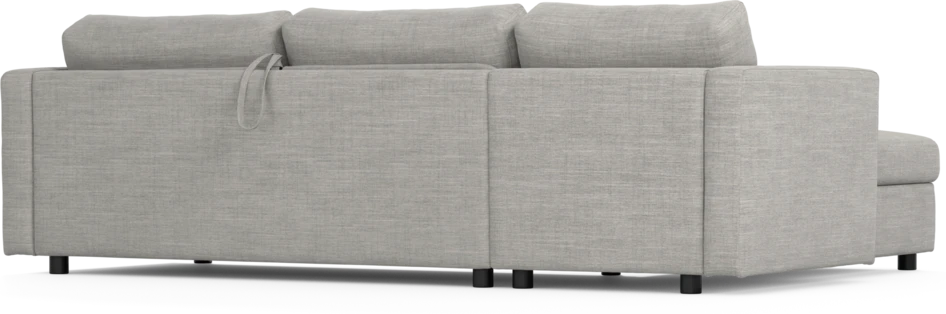 Lindö - Bäddsoffa 2,5-sits med schäslong, vändbar - Brun
