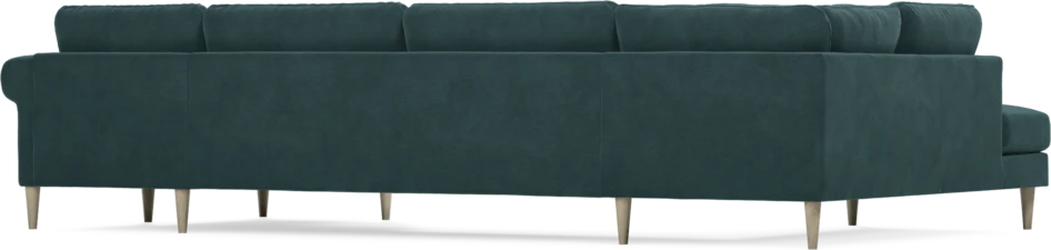 Bridge - 3-sits soffa med divan vänster och schäslong höger - Blå