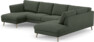 Madison Lux - 2-sits soffa med schäslong vänster och divan höger - Grön