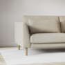 Willow - 3-sits soffa med divan vänster, fast klädsel - Beige