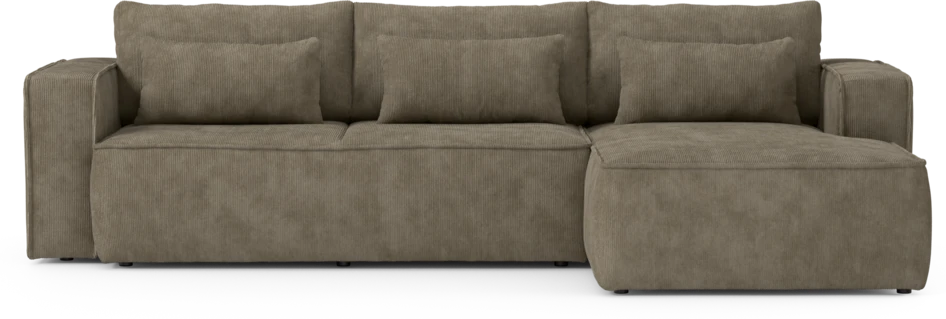 Ide - Bäddsoffa 3-sits med schäslong höger - Beige