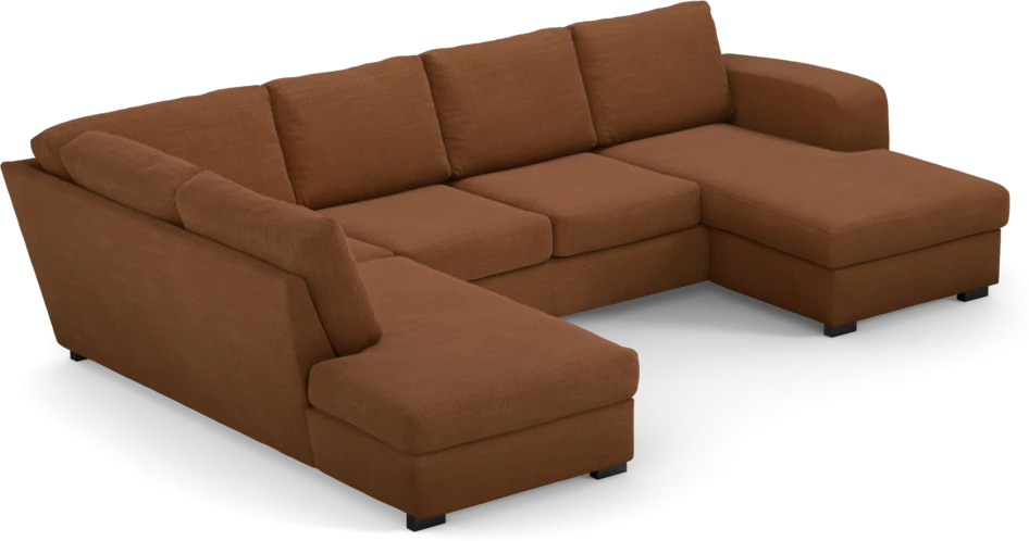 Friday - 3-sits soffa med divan vänster och schäslong höger - Orange