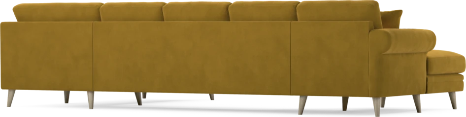 Eden - 3-sits soffa med schäslong vänster och divan höger - Gul