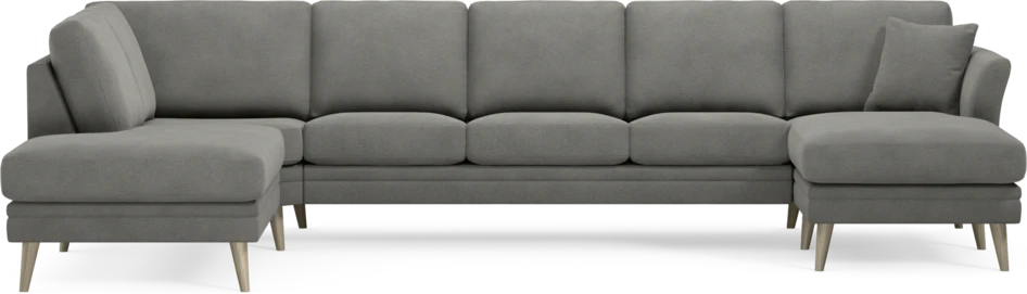 Eden - 3-sits soffa med divan vänster och schäslong höger - Grå