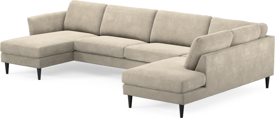 Bridge - 3-sits soffa med schäslong vänster och divan höger - Beige