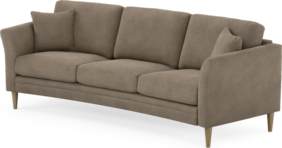 Eden - 3-sits soffa svängd - Brun