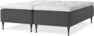 Delux Dream - Ramsäng, dubbelsäng med bäddmadrass - Grå