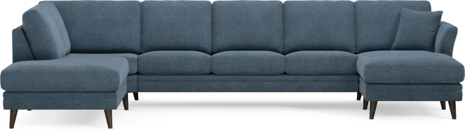 Eden - 3-sits soffa med divan vänster och schäslong höger - Blå