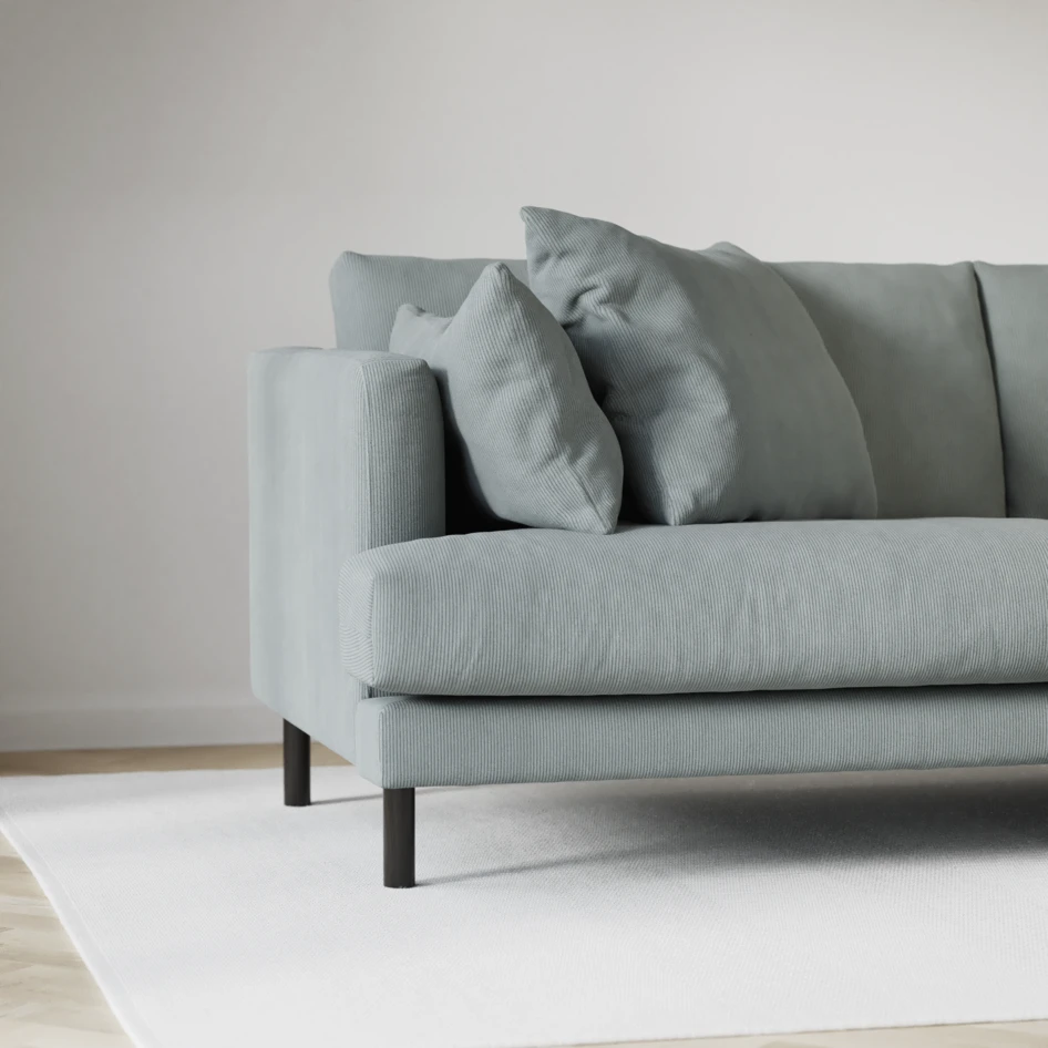 Harper - 3-sits soffa med divan vänster - Grön