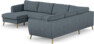 County - Hörnsoffa, 3+2-sits med schäslong vänster - Blå