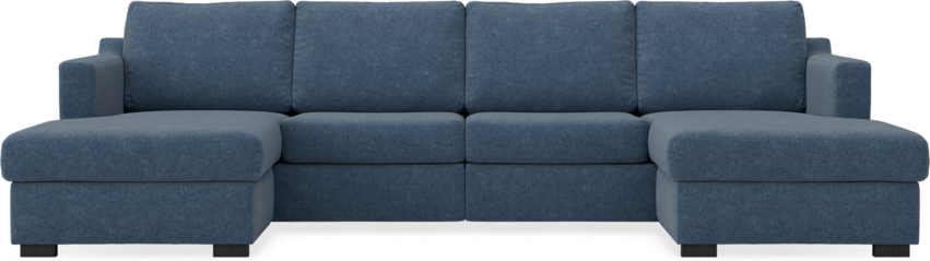 Friday - 2-sits soffa med två schäslonger - Blå