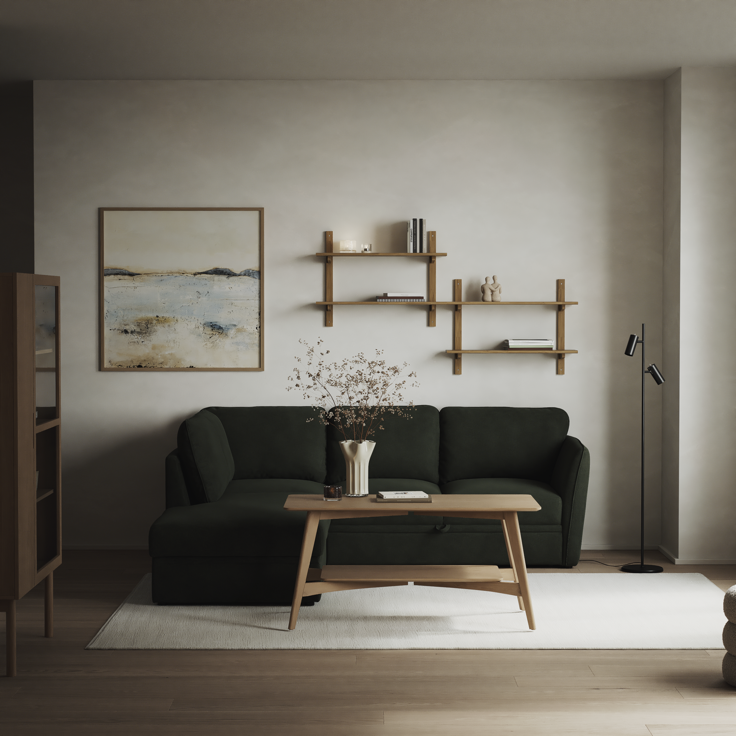 Öland - Bäddsoffa med divan vänster - inspiration